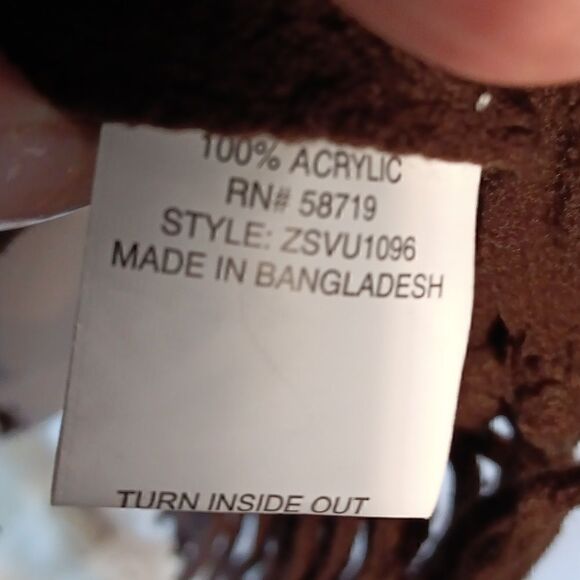 Macy's NY Collection Fringed Sweater - Picture 6 of 9